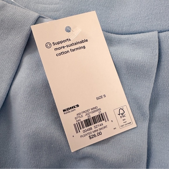 Juniors' SO® Pleated Mini Skort in Frost Wind / Size Small - Picture 5 of 5